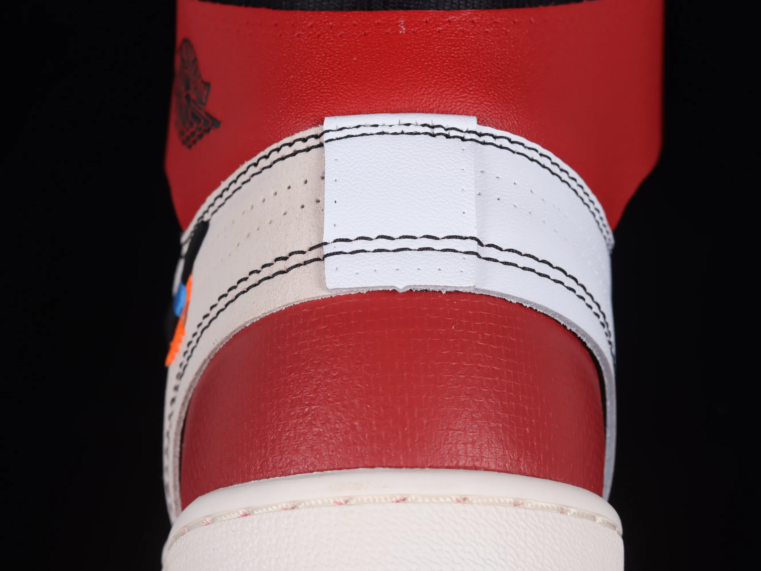 All categories Air Jordan Jordan series basketball shoes Air Jordan 1 High OG version Off White x Air Jordan OW AJ1 Joe 1 joint white and red high-top basketball shoes AA3834-101